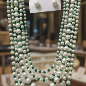 Multi-Strand 5 Layer Pearl Necklace