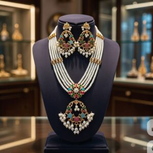 Multi-Color Jadau & Pearl Set