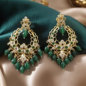 Jadau Green Earring