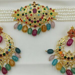 Navratan Nizami Pearl Choker