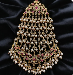 Gold Polished with Pearl Filled Jhumar
